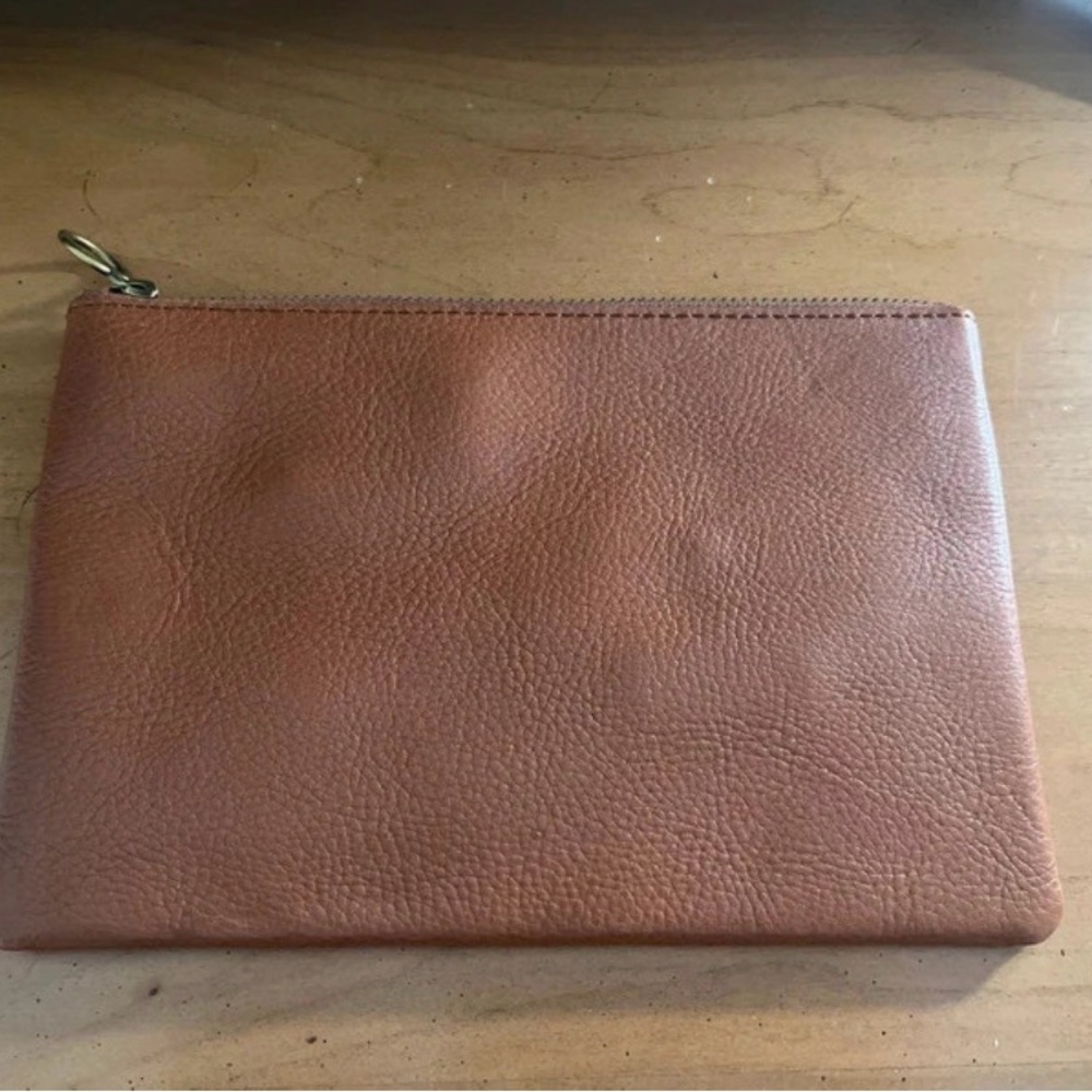 Madewell Brown Leather Clutch